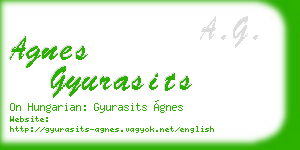 agnes gyurasits business card
